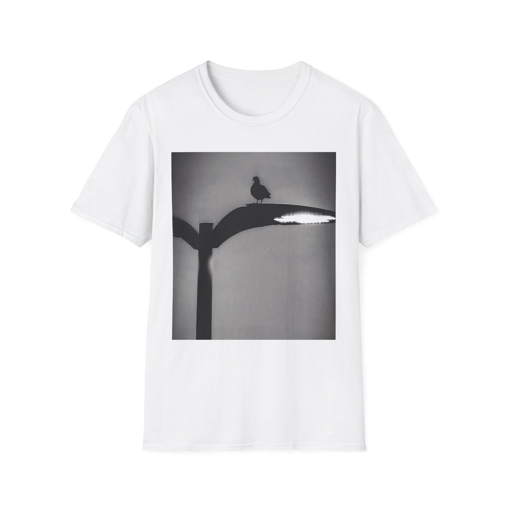 Bird Silhouette Tee — Minimal Coastal Bird Shadow T-Shirt