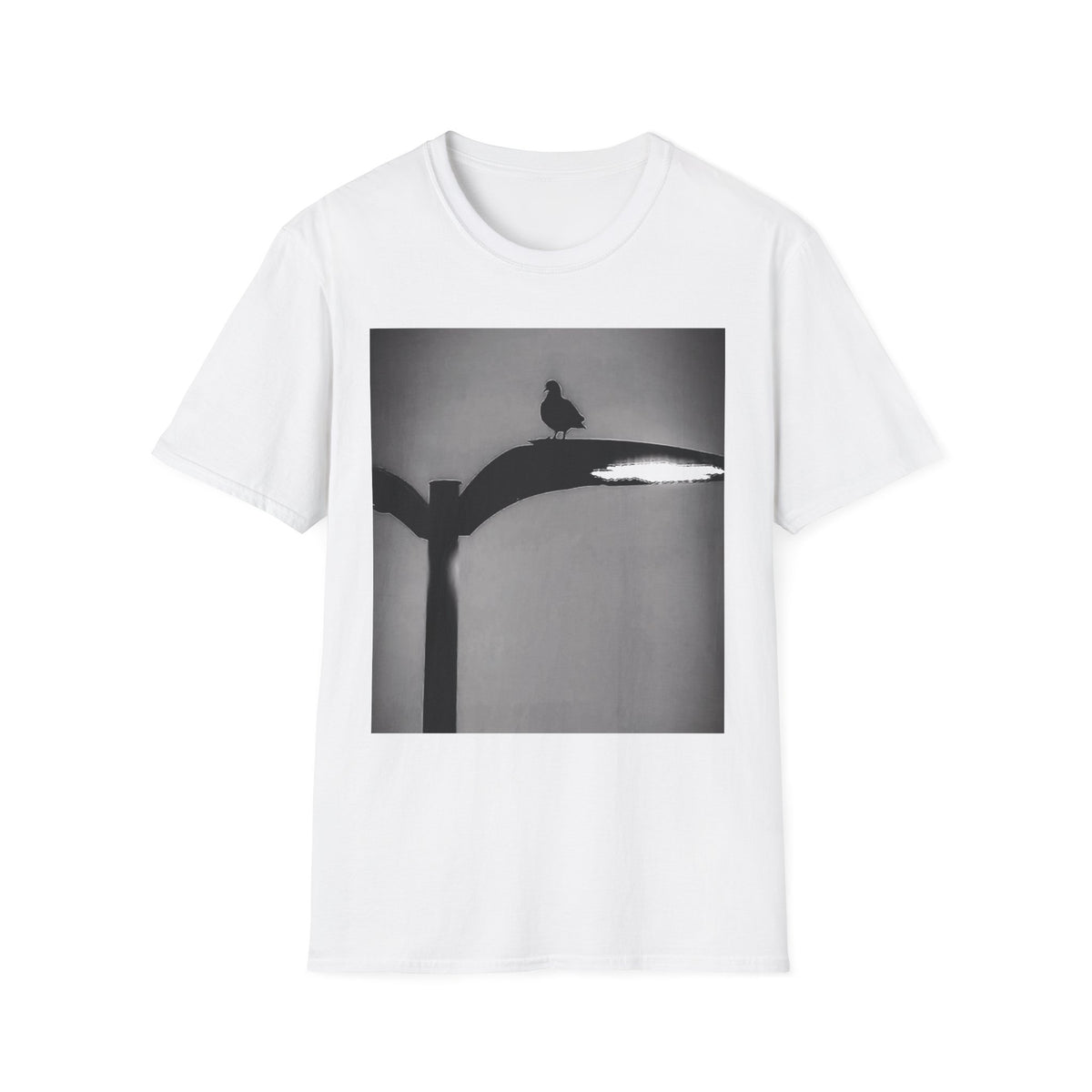 Bird Silhouette Tee — Minimal Coastal Bird Shadow T-Shirt