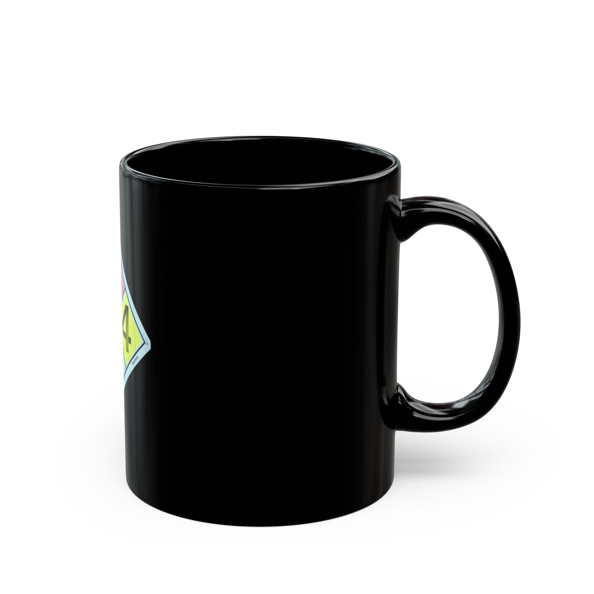Hazard Diamond Coffee Mug — Colorful HMIS 4/4/4 Radioactive Safety Design (11oz/15oz)